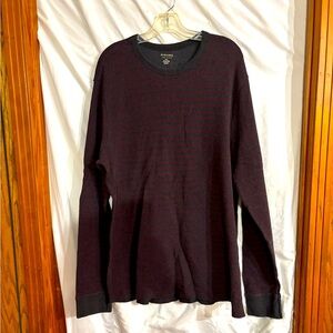 Sonoma Men's XXL Burgundy and Gray  Long Sleeve Tee.